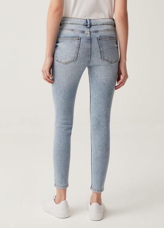 High-rise, skinny fit jeans