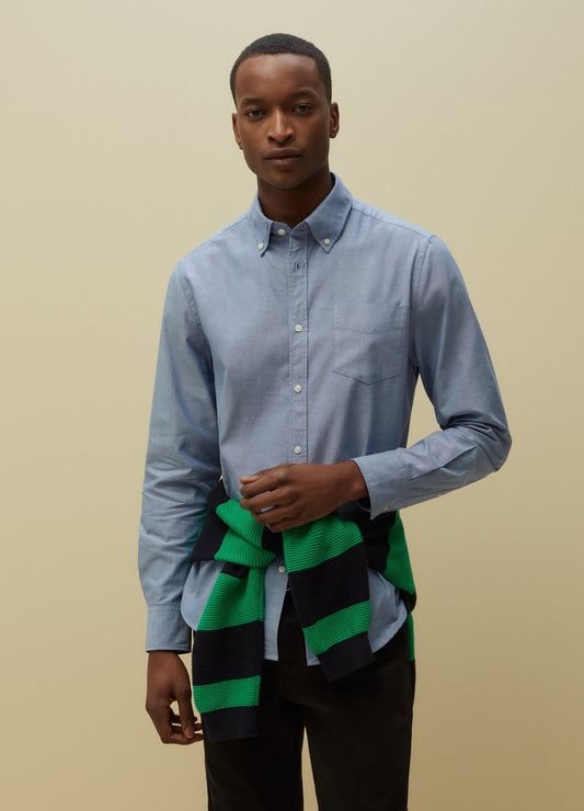 PIOMBO regular-fit Oxford cotton shirt