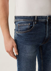 Faded, slim-fit stretch jeans