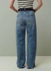 PIOMBO straight-fit jeans with ripped hems
