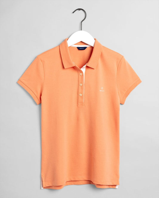 Contrast Collar Pique Polo Shirt