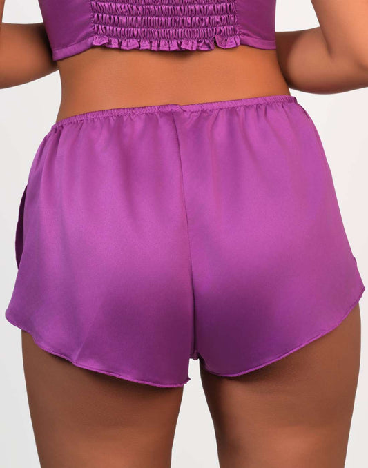 Isla & Evie Penelope Split Side Shorts MED / Dahlia