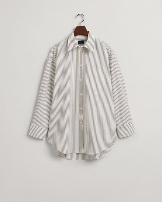 Os Pinstripe Shirt Persian Blue / 34