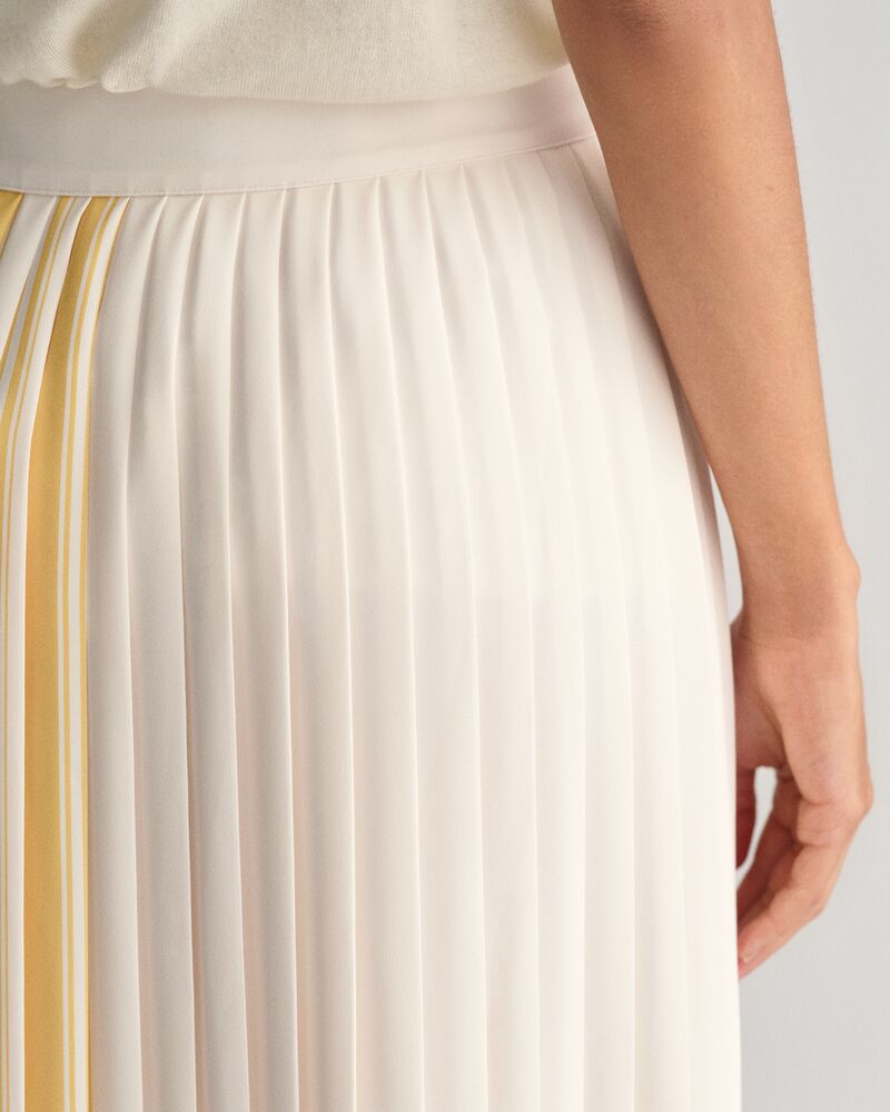 Striped Pleated Skirt