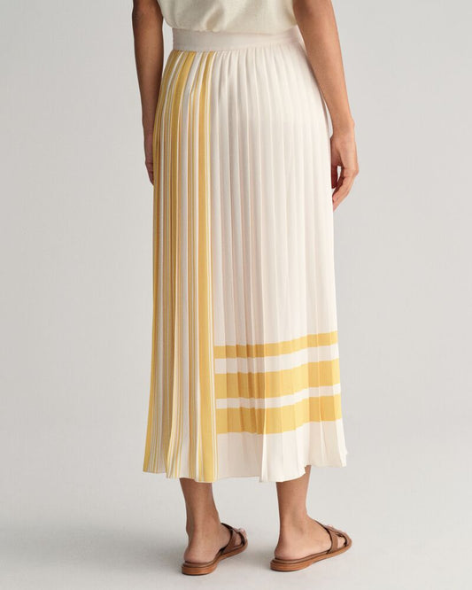 Striped Pleated Skirt