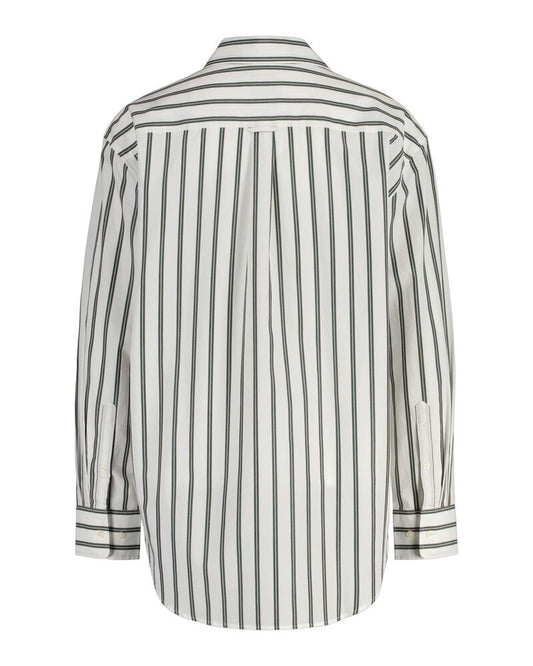 Relaxed Fit Striped Poplin Shirt