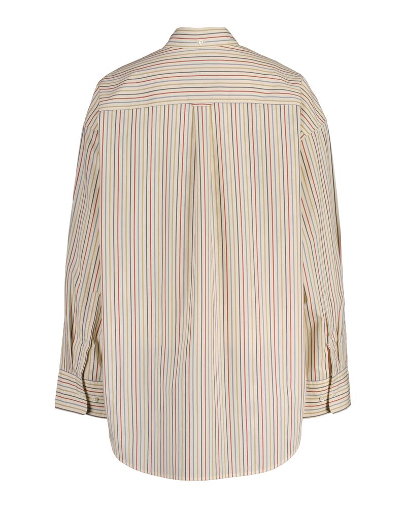 Oversized Striped Poplin Shirt