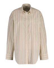 Oversized Striped Poplin Shirt