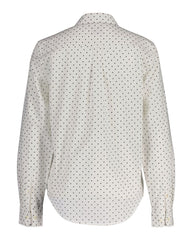 Regular Fit Dot Print Cotton Voile Shirt