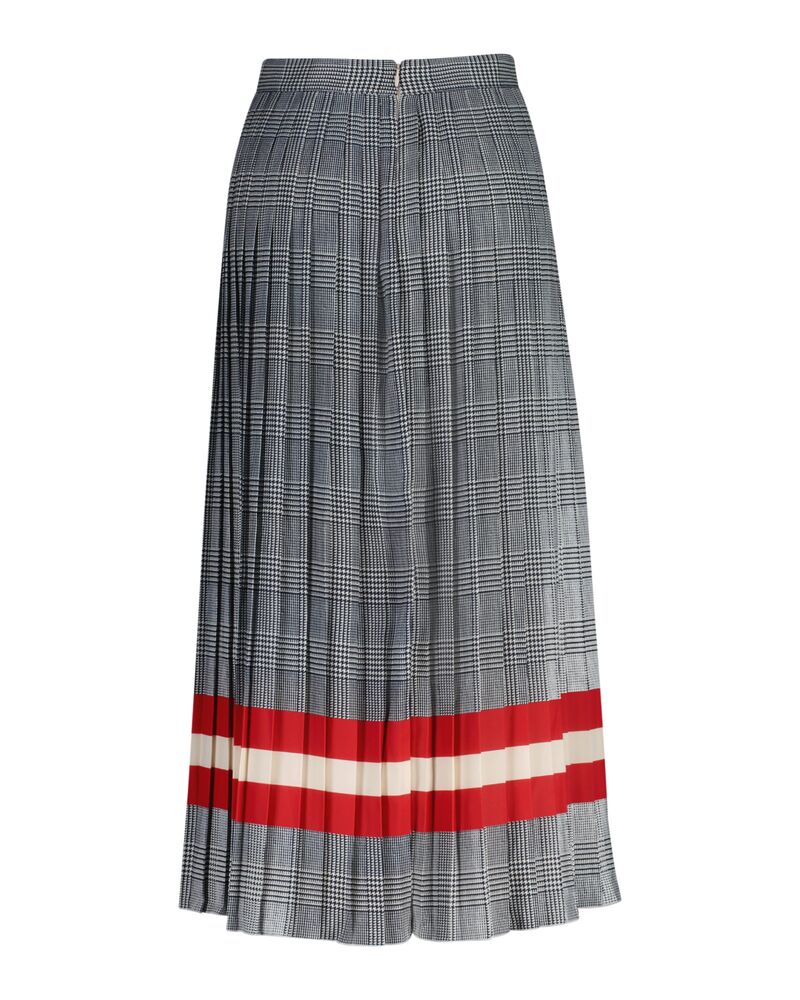 Check Print Pleated Skirt