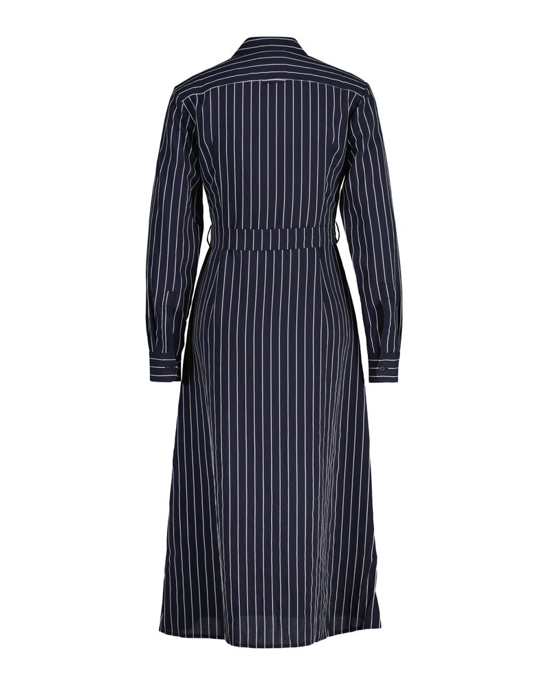 Slim Pinstriped Shirt Dress