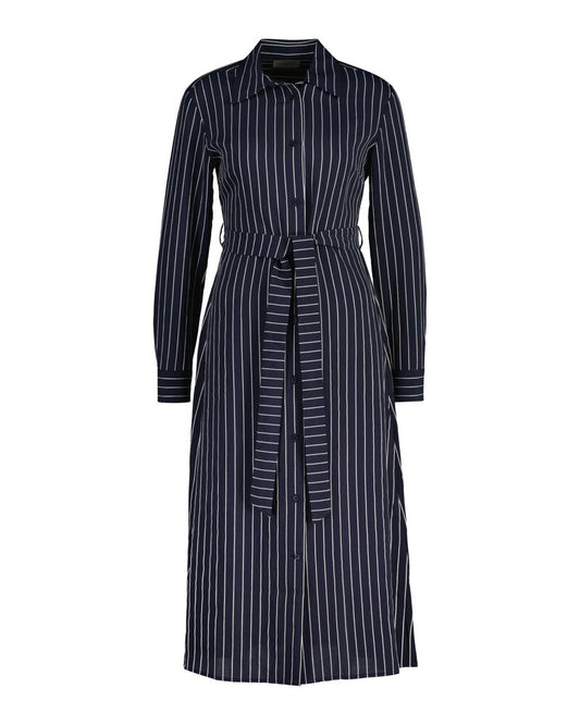 Slim Pinstriped Shirt Dress Evening Blue / 32