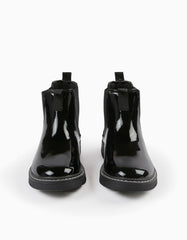 حذاء مزين ببراءة اختراع للبنات من زيبي، اسود