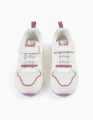 حذاء رياضي للبنات من زيبي «أومغ زي سوبرلايت رانر»، أبيض/أرجواني