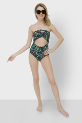 Isla & Evie Cutout Printed Swimsuit