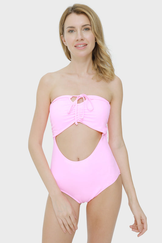 Isla & Evie Ruched Detail Cutout Swimsuit