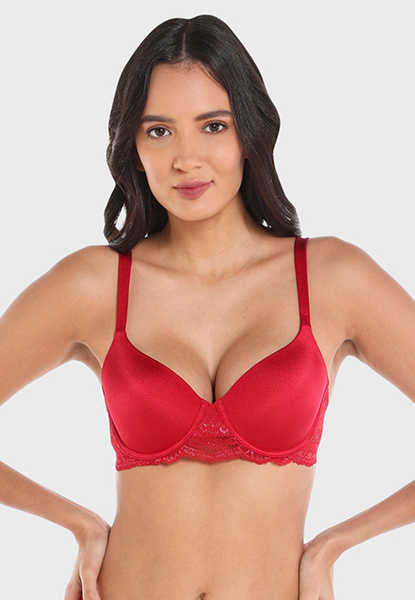 Buy Women's La Senza Lace Detail Padded Plunge Bra with Hook and Eye  Closure Online