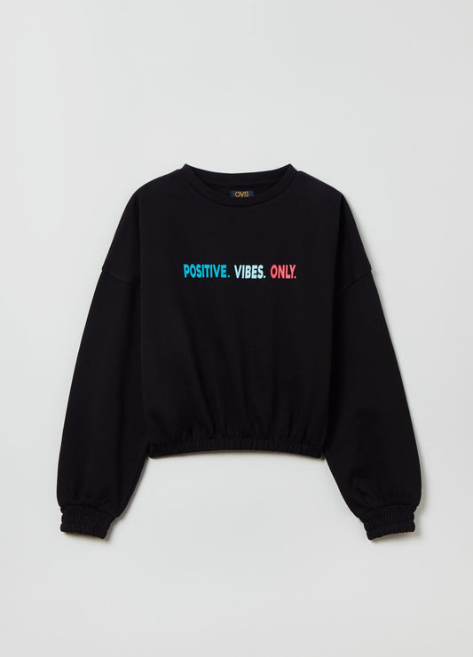OVS Sweatshirt In Cotton With Printed Lettering