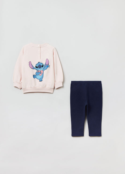 OVS Top And Leggings Jogging Set With Stitch Print