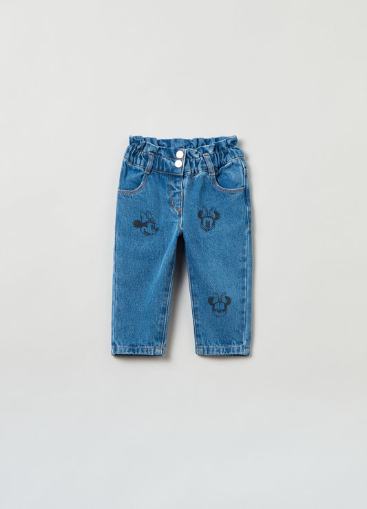 OVS Slouchy Jeans With Disney Baby Minnie Mouse Print