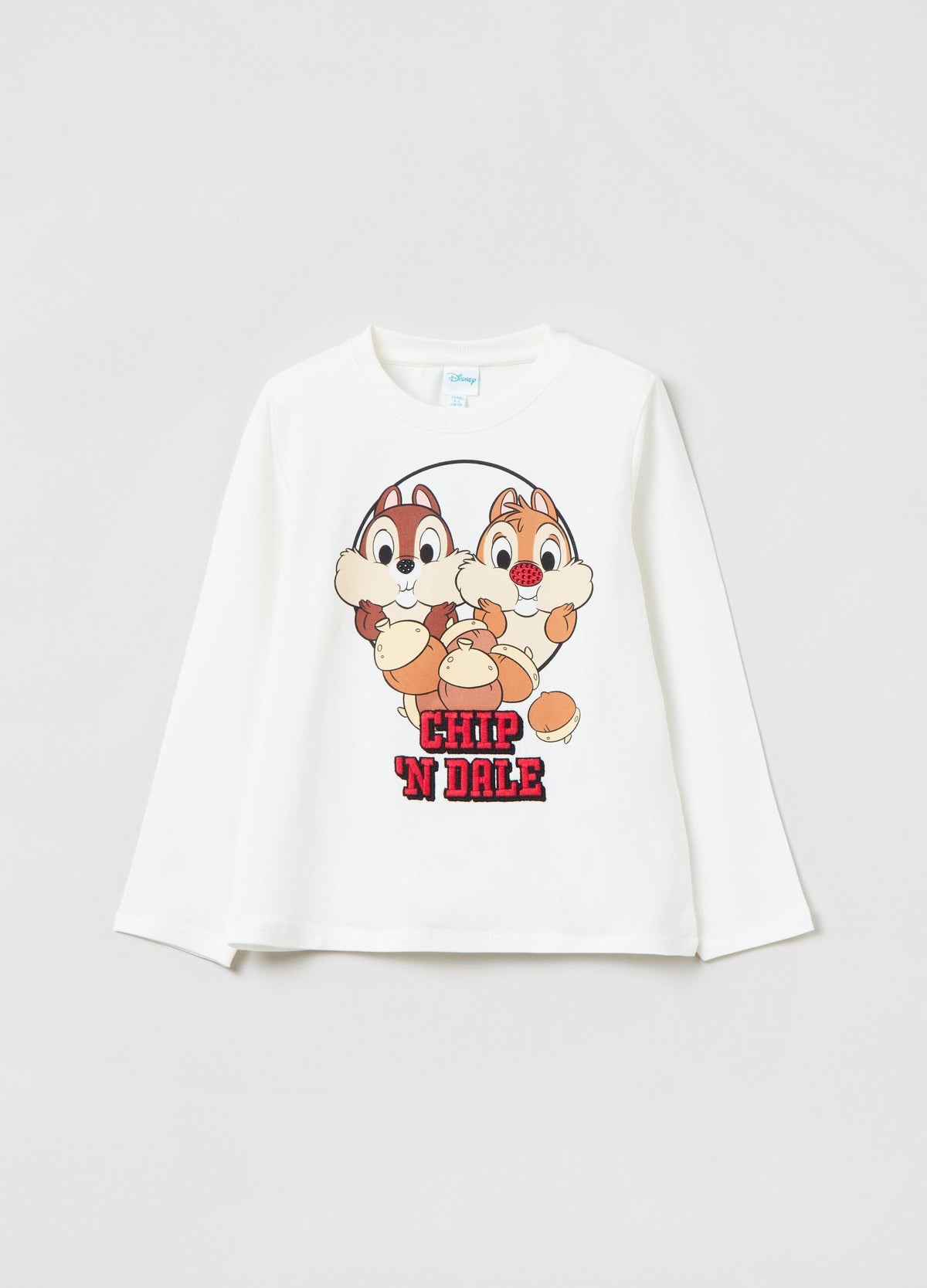 OVS Long-Sleeved T-Shirt With Chip Â€˜Nâ€™ Dale Print