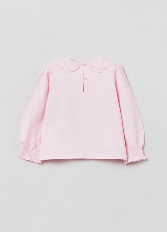 OVS Long-Sleeved T-Shirt In Broderie Anglaise