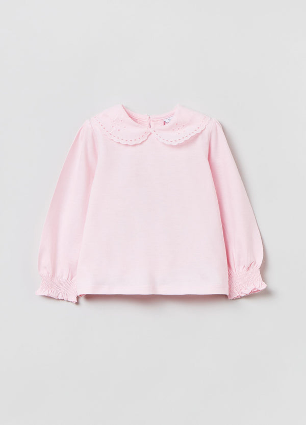 OVS Long-Sleeved T-Shirt In Broderie Anglaise