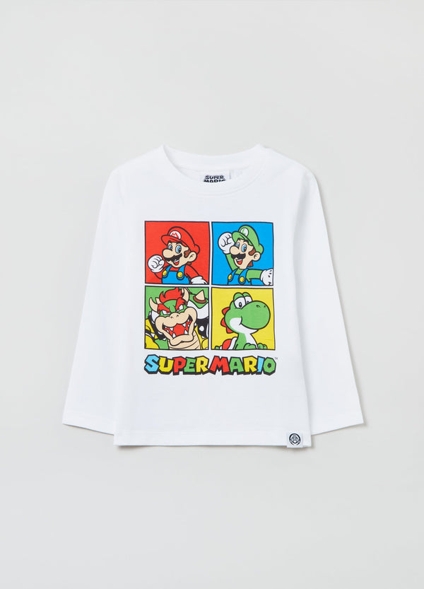 OVS Boys T-Shirt With Long Sleeves And Super Mario Print