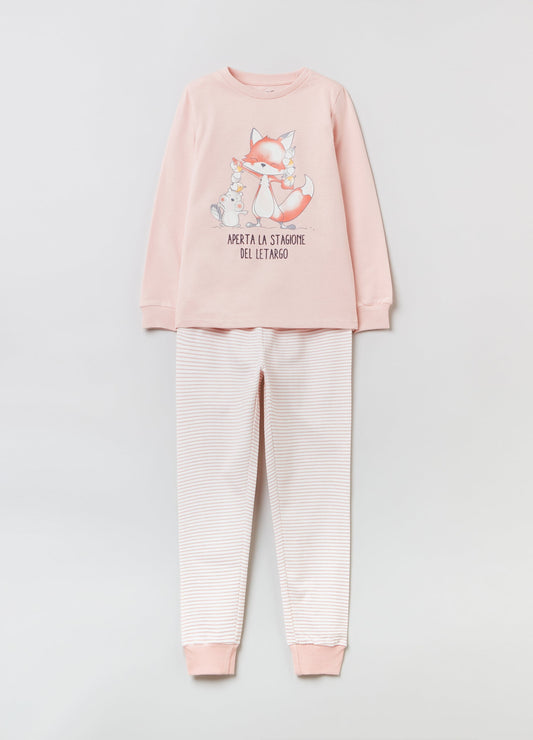 OVS Girls Cartoon Print Pyjama Set