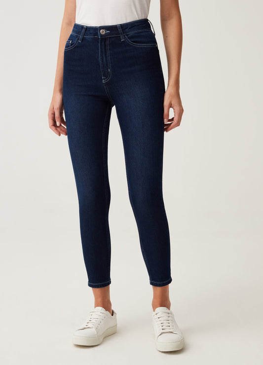 OVS Womens Skinny-Fit Crop Jeans