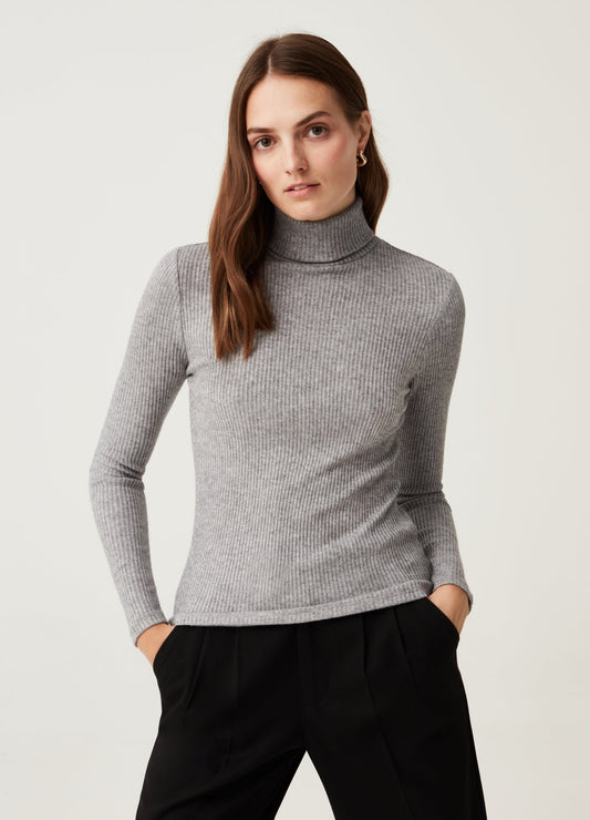 OVS Womens Ribbed Turtleneck With Lurex