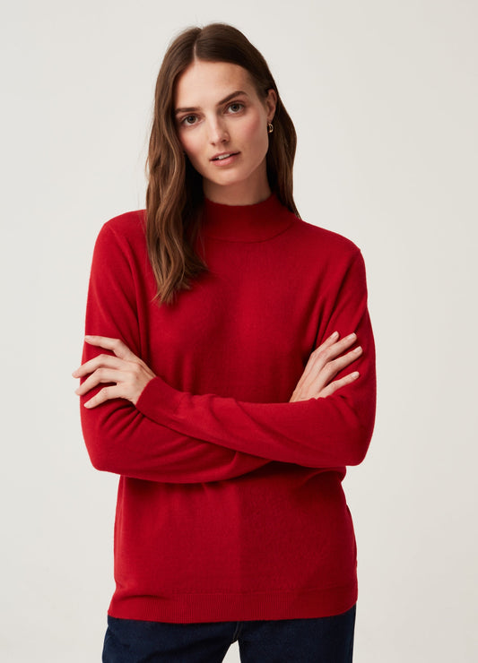 OVS Womens Pullover With Mock Neck