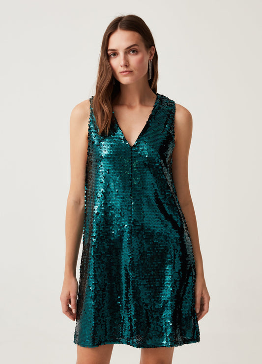 OVS Womens Sleeveless Dress With Sequins