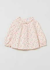 OVS Baby Girl Cotton Blouse With Small Flowers Print