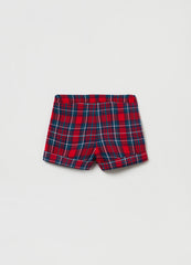 OVS Baby Girl Tartan Patterned Shorts With Turn-Ups