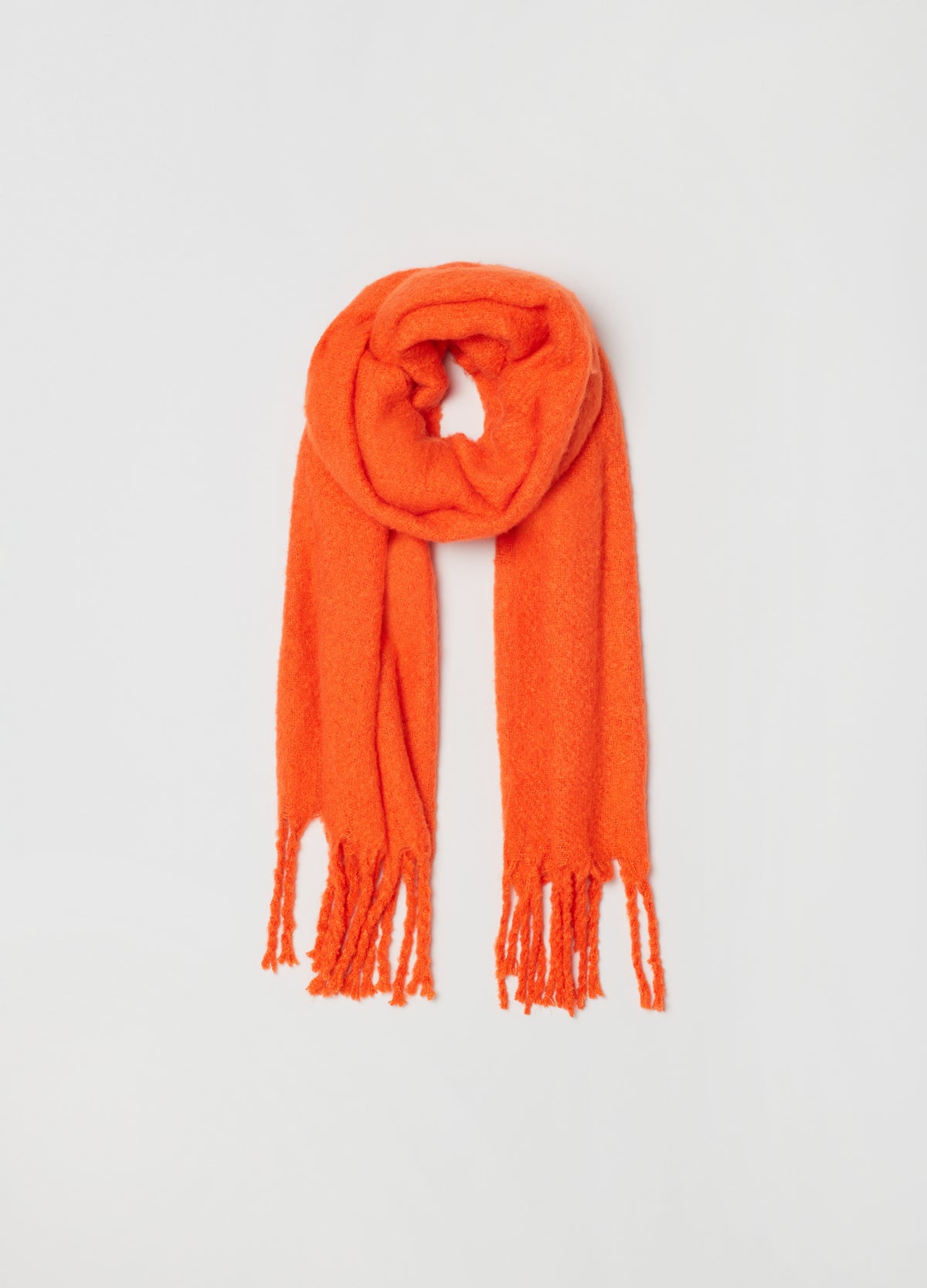 Piombo Maxi Scarf With Fringing