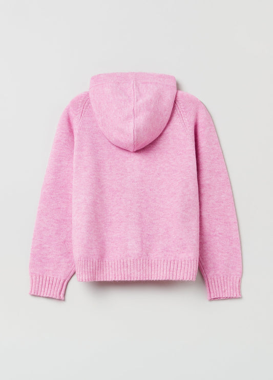 OVS Girls Zip Through Knit Hooded Cardigan