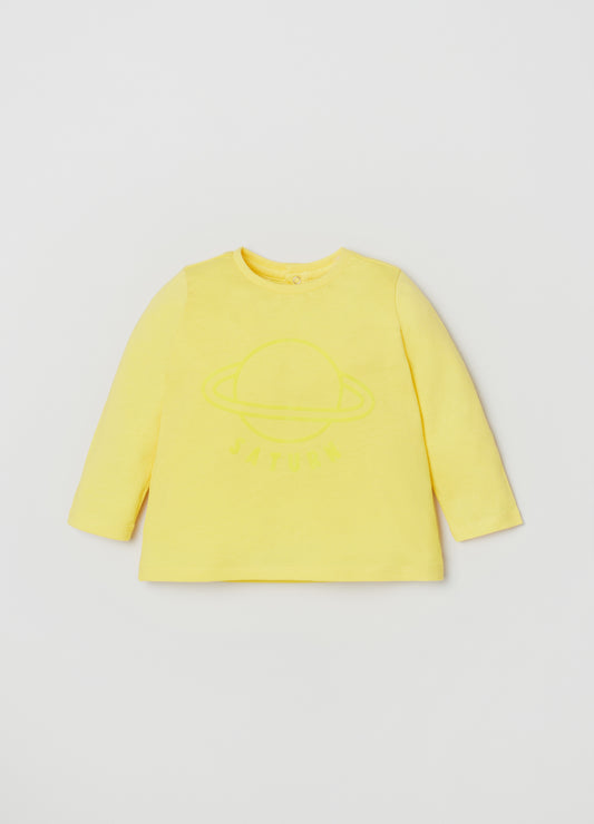 OVS T-Shirt With Long Sleeves And Saturn Print