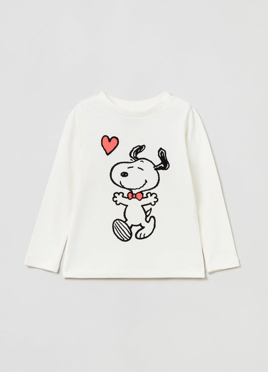 OVS Girls Long-Sleeved T-Shirt With Snoopy Print