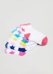 OVS Girls Multi-Pack Short Socks With Star Design.