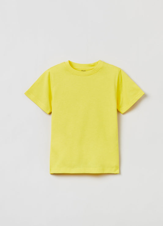OVS Boys Solid Color Cotton T-Shirt