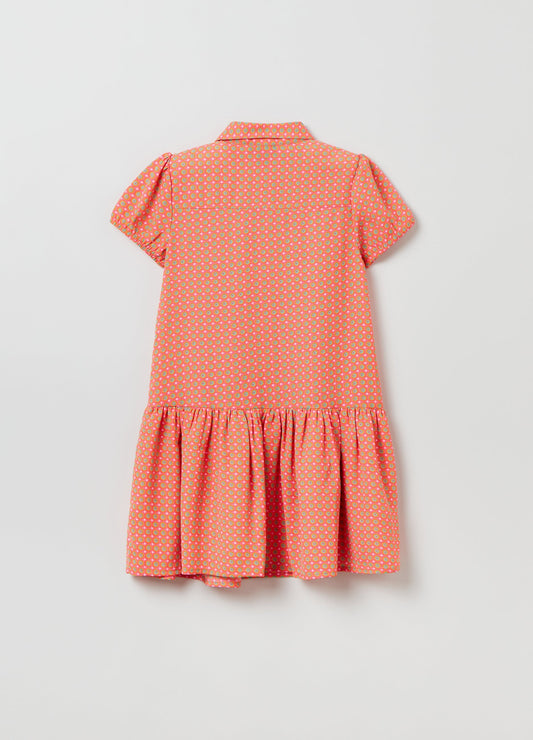OVS Kids Girl Shirt Dress With Geometric Print
