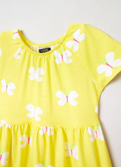 OVS Kids Girl Dress With Butterfly Print Flounce