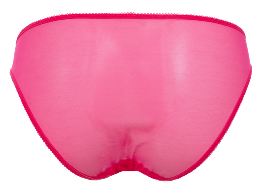 Gossard Glossies Lace Bikini Knicker - Hot Pink