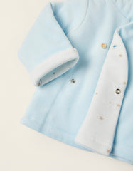 Zippy Velour Jacket With Hood For Newborn Baby Boys, Blue