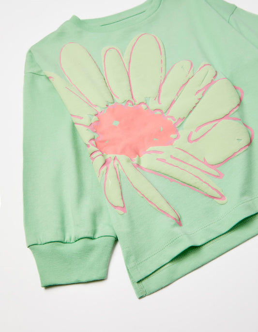 Zippy Girls 'Flower' Long Sleeve Cotton T-Shirt
