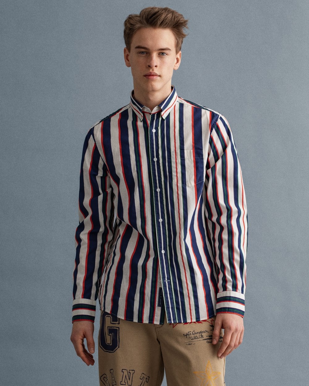 Gant Regular Fit Printed Stripe Shirt