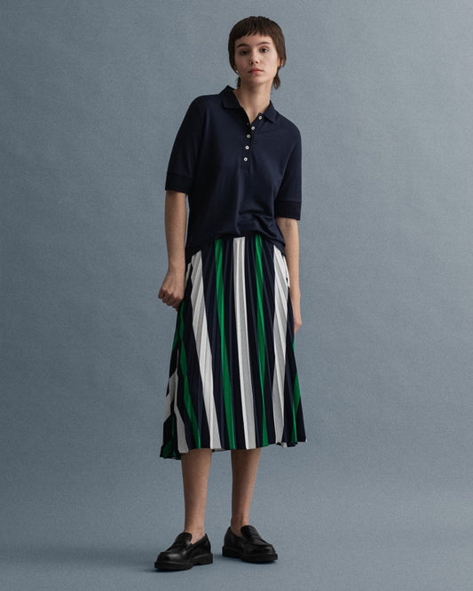 Gant Pleated Stripe Skirt