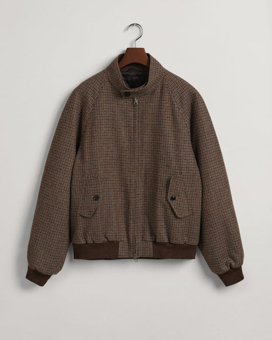 GANT Checked Wool Harrington Jacket