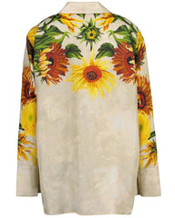 GANT Sunflower Print Popover Silk Blouse